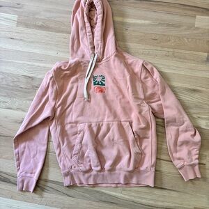 Nike “Greetings From” Men's club fleece hoodie in Peach Pink (Guava Ice)